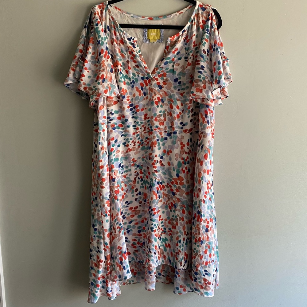 Anthropologie Maeve Cold Shoulder Dress XL